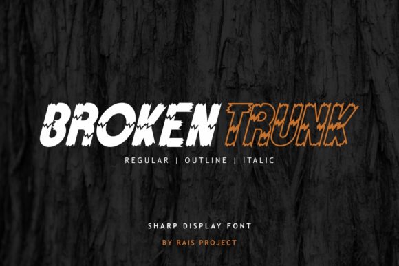 Broken Trunk: A Bold Decorative Typeface for Editorial Design