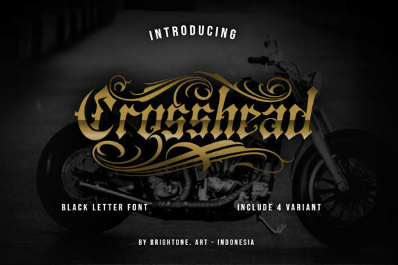 Crosshead Font: Bold Blackletter for Digital Branding