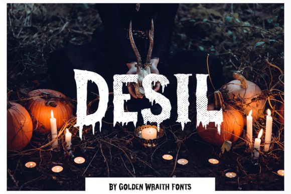 Desil Typeface: A Bold Halloween Font for Digital Design