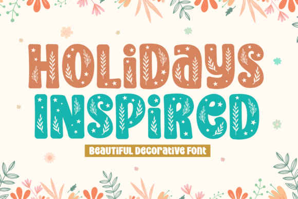 Holidays Inspired: A Decorative Font for Editorial Design