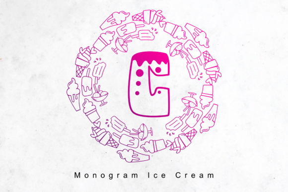 Monogram Ice Cream Font: A Sweet Addition to Editorial Design